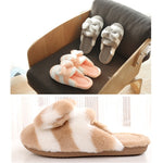 Slippers for Women, Fluffy Slip On House Memory Foam Teen Girls Cute Bow Slippers, Soft Indoor Home Slippers
