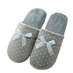 Indoor Home Couple Shoes Warm House Slippers  Winter Plush Slippers Bow Tie  [&lt;wish275&gt;]