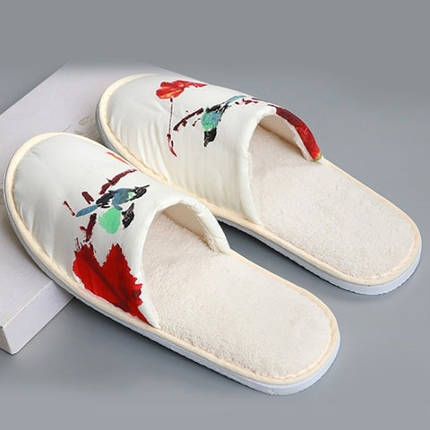 Reuseable Cotton Slippers Hotel Slippers SPA Slippers Thickened Home indoor slippers Onesize